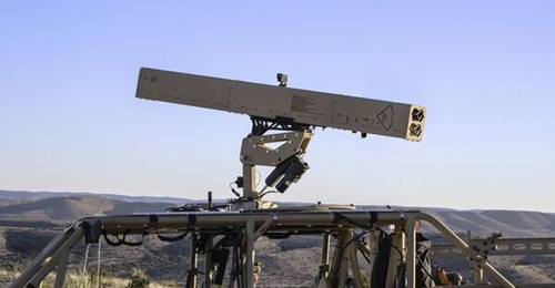A remote-controlled LGR-4 Fletcher launcher, integrated with an MSI-developed Vehicle Integration Kit mounted on a ground-based platform, preparing for a live-fire test at a recent system demonstration.