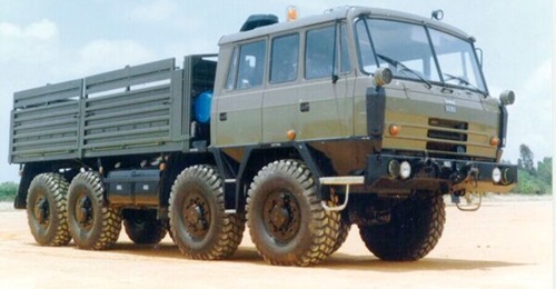 The command post vehicle is equipped with a metallic container mounted on BEML's 8×8 high-mobility vehicle, similar to the one pictured above.