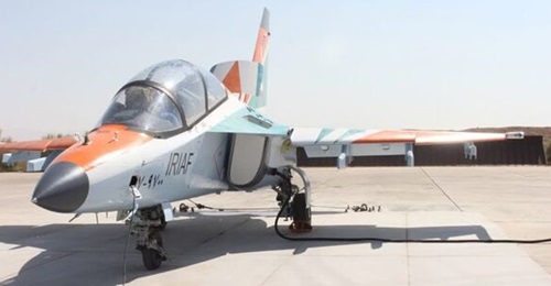 One of an undisclosed number of Yak-130 advanced jet trainer and light attack aircraft that Iran has recently received from Russia.
