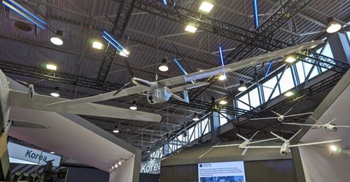 The FlyEye UAS on display at MSPO 2023.
