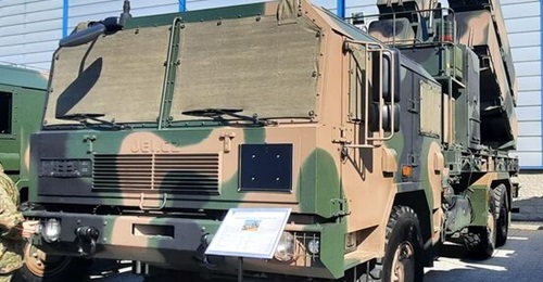 Kongsberg NSM CDS on display at MSPO 2023.