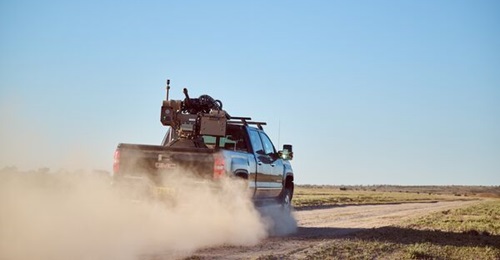 The Slinger, pictured above from the demonstrations, has a maximum ammunition load of 150 rounds. The Slinger's thermal imager has a detection range of more than 13,700 m, a recognition range of more than 5,100 m, and an identification range of more th...