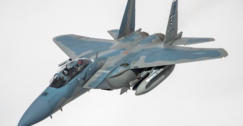 Now being received by the US Air Force (pictured), the F-15EX Eagle II is being pitched to Poland, as the country looks to plug an air superiority/dominance gap in its future combat aircraft inventory.