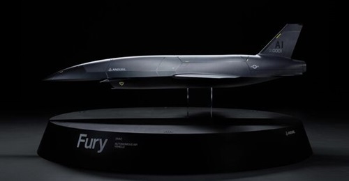 A model of Blue Force Technologies' Fury UAV.