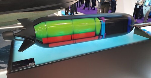 BAE Systems' Herne XLAUV concept on display at DSEI 2023.