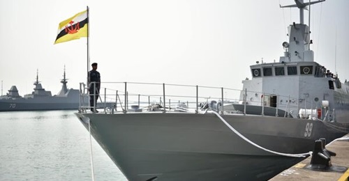 The Royal Brunei Navy's 
        
        , seen here during its handover ceremony at RSS Singapura - Changi Naval Base on 2 October.