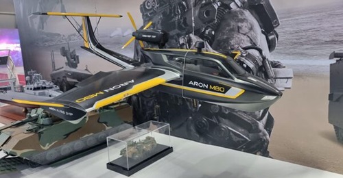 Model of the Aron M80 WIG flying ship.