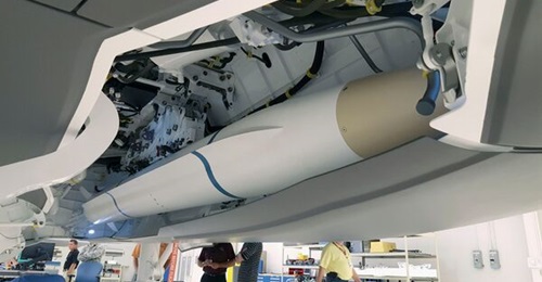 Seen during fit trials for the F-35, the AARGM-ER anti-radiation missile has been approved for sale to Finland.