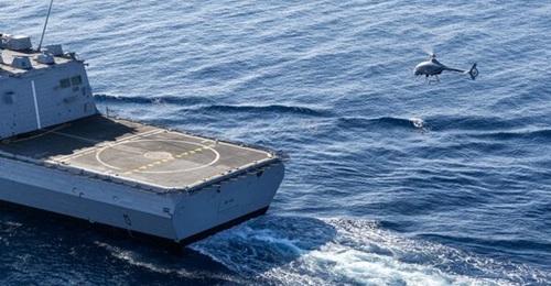 At-sea trials of the VSR700/SDAM were undertaken from the frigate 
        
        between 2 and 9 October.
