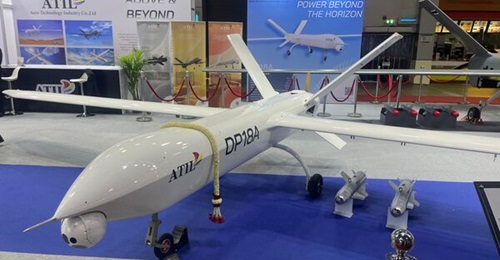The DP18A UCAV - developed by Thai firm ATIL - has a top speed of 200 km/h, an endurance of 12 hours, and an operation radius of 200 km.