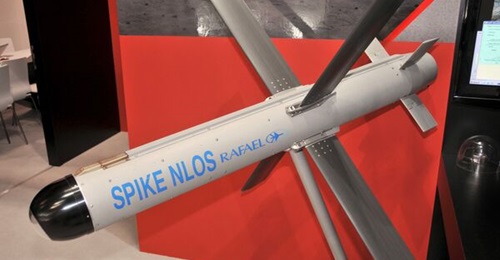 The Spike NLOS missile has a range of 25 km.