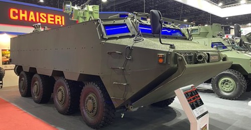 Chaiseri unveiled its new armoured wheeled amphibious vehicle (AWAV) at the Defense & Security show in Bangkok.