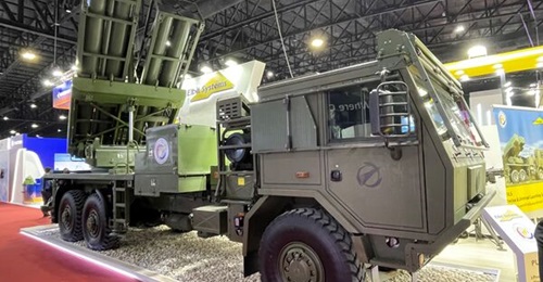 The integration of the SkyStriker is being considered by Thailand to augment the munitions options on the D11A, pictured above at the Defense & Security 2023 show in Bangkok.