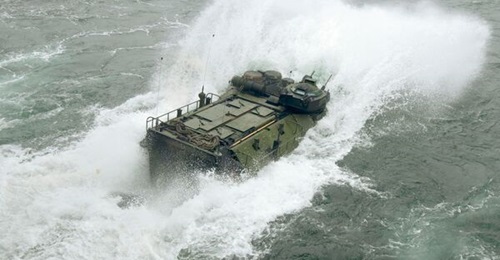 The Republic of China Navy and Marine Corps deployed AAV7 amphibious vehicles (an example pictured above) in the drills to boost operational preparedness to counter Chinese amphibious landings on Taiwan beaches in the event of a conflict.