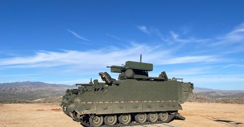 BAE Systems demonstrated its new counter unmanned aerial systems Armoured Multi Purpose Vehicle (AMPV) during a live fire in Kingman, Arizona.