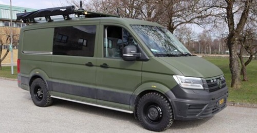 The air force's new C3 vehicles are based on a military variant of the Volkswagen Crafter, also in service with the Portuguese and Bangladesh army in an ambulance role.