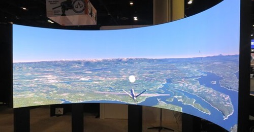 IDSI's Visionflex Direct View curved LED display showcased at I/ITSEC 23.