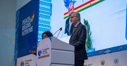 Under-Secretary-General for Peace Operations Jean-Pierre Lacroix said the UN is focused on making better use of digital technology. He is pictured at the UN's recent Peacekeeping Ministerial meeting in Accra, Ghana.