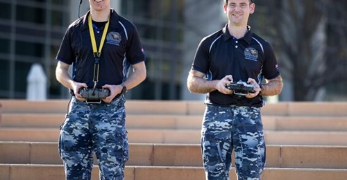 Officers from the Royal Australian Air Force fly their racing UAVs during Air Force Drone Racing Association expo day at Canberra in June. The Australian Defence Force is increasingly engaging in drone racing to enhance their understanding of new UAV t...