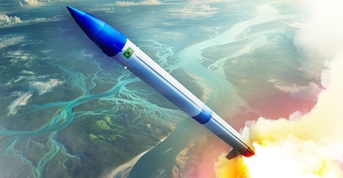 An artist's rendition of Akaer's proposed Montenegro MKI satellite launch vehicle.