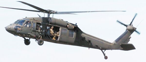 A file photo of a UH-60A Black Hawk, of the type that Albania has received from surplus US Army stocks.