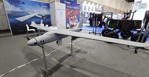 The Yugoimport Senka UAV can carry two 60 mm warheads on the hardpoints provided under its wings.