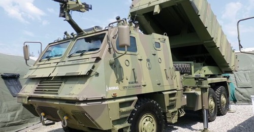 The Brazilian-made Astros II 6×6 multiple rocket launch system has been exported to Indonesia, Malaysia, Qatar, and Saudi Arabia. A Brazilian Army Astros II MK6 rocket launcher is shown above.