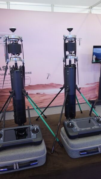 The CAS-H01 co-axial dual-rotor UAS can be transported in a backpack.
