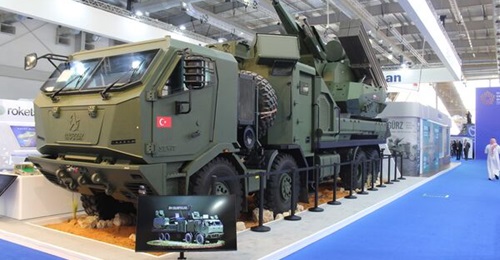 Aselsan Gürz SHORAD system shown at WDS 2024.