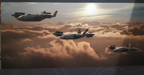 Bell's HSVTOL concepts with folded rotors on display on 21 September 2021 at the Air Force Association's annual conference.