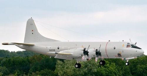 One of six former German Navy P-3C Orion MPA that are being transferred to the Portuguese Air Force.