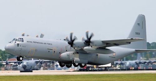 A file photo of an RNoAF C-130J-30. Norway has four such aircraft, which it is now retrofitting to the latest Block 8.1 standard for greater global reach, enhanced navigation, and additional defensive capabilities.
