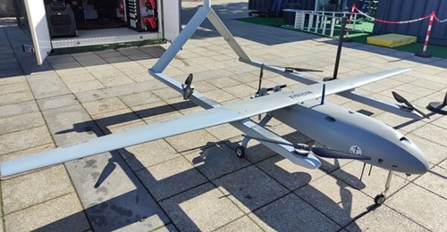The Portuguese Navy is progressively introducing unmanned systems. Shown here are the OGS42VN VTOL UAV for intelligence, surveillance, and reconnaissance missions, and a UAV mobile ground control station.