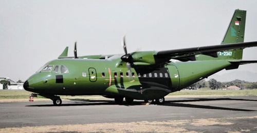 A Nepalese Army CN235-220, seen here while it was about to depart Bandung for Nepal in 2019. The Indonesian Army is scheduled to receive three examples of the CN235-220 in a similar configuration.