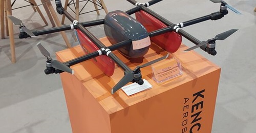 Kencoa Aerospace displayed a 1:10 scale model of its 100 kg payload UAV.