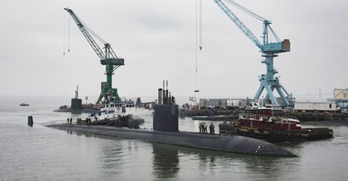 Repair work on attack submarine USS 
        
         is just one of the programmes that could be at risk during a year-long continuing resolution restricting funding.