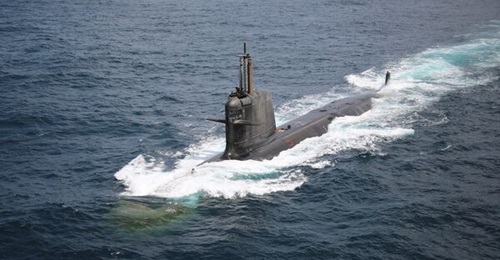 An Indian Navy Scorpene submarine. Indonesia has begun negotiations to procure the Scorpene Evolved variant of the boat, which will be equipped with lithium ion batteries.