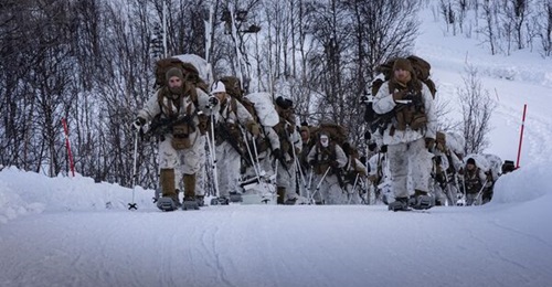 US marines conduct cold-weather training in preparation for NATO Exercise 'Nordic Response 2024' in Setermoen.