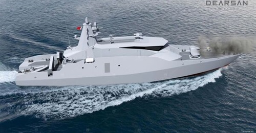 An artist's impression of the FAC 50 that the Qatar Emiri Naval Forces has ordered.