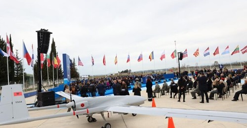 Albania used the occasion of the opening of the Kuçovë Air Base to showcase its newly acquired Bayraktar TB2 UCAVs.