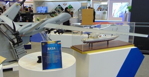 The Gaza UAV displayed at the Iranian stand at DIMDEX 2024.