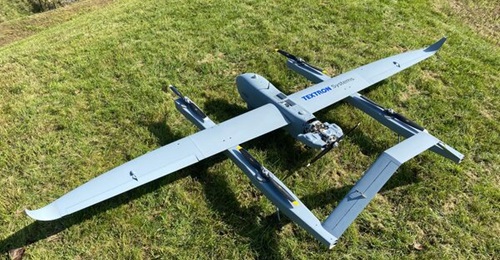 Textron Systems' Aerosonde Hybrid Quadrotor UAV that the company is bidding for FTUAS Increment 2. The company is offering a scaled-up version of the aircraft for Increment 2.