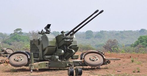 The CS/AA3 gun - pictured above in service with the Cameroonian Defence Forces - has a maximum slant range of 11 km, but its effective slant range is 4 km and effective altitude is 3 km.
