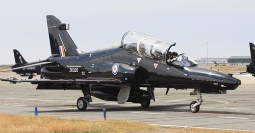 Seen on the flightline at RAF Valley in Wales, the Hawk T2 is due to be retired from UK service in 2024.