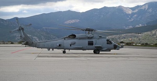 One of the first three MH-60R helicopters received by the Hellenic Navy on 20 March. The remaining four are to be delivered in 2025.