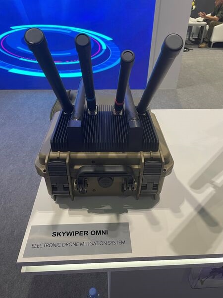 SkyWiper Omni (pictured), developed by NT Service, is an omnidirectional jammer being procured by the Lithuanian MND, which has a 500 m domed range.