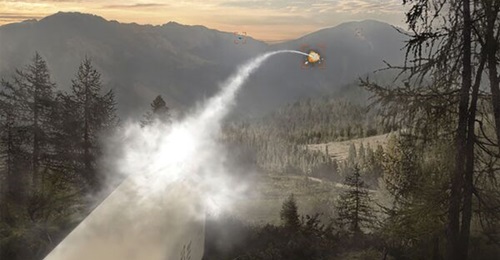 Computer-generated image of an APKWS II 70mm/2.75 inch laser-guided rocket  in a surface-launched CUAS role.