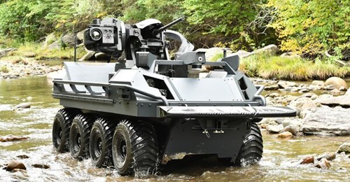 The Mission Master SP UGV (pictured above) features a bay that can be equipped with a variety of payloads such as remote weapon stations and masts equipped with sensors, and it is fitted with localisation and navigation sensors for remote and autonomou...