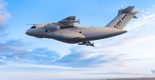 An artist's conception of the C-390 in a maritime role.