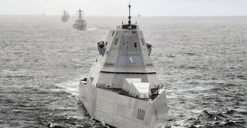 USS 
        
         is being outfitted with the latest Mk 57 vertical launching system universal canister electronics unit.